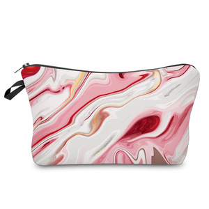 Nouvelle Trousse de Toilette en PU Imprimé Marbre Tendance avec Fermeture Éclair, Multifonctionnelle pour Voyage et Organisation - Product Image 5