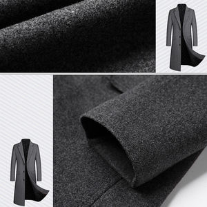 <b>Men</b> Long Wool <b>Trench</b> <b>Coat</b> Elegant Business Winter Overcoat Manufacturer - Product Image 6