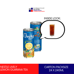 Lively Lemon & Guarana 240ml Prêt à boire Thé noir aux fruits sucrés en étain bleu Halal Vente en gros d'usine directe de Malaisie - Product Image 2