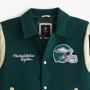 แจ็กเก็ตแบบเลตเตอร์แมนสำหรับผู้ชายเสื้อแจ็กเก็ตเลตเตอร์แมนคอตั้งสำหรับกลางแจ้ง - Product Image 2