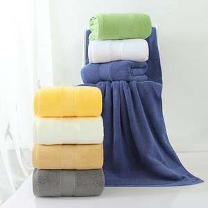 Draps de bain en coton professionnels de haute qualité pour hôtels et maisons Serviettes de couleur unie personnalisées durables pour tapis de bain en gros - Product Image 2