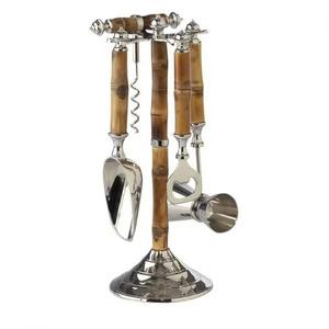 Outils élégants de barre de poignée en bois pour mélanger des accessoires de cocktail de qualité supérieure pour la maison et l'usage professionnel - Product Image 1