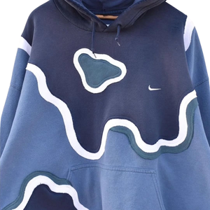 เสื้อฮู้ดสำหรับผู้ชายโอเวอร์ไซส์ผ้าฟลีซ100% โอเวอร์ไซส์เปิดไหล่ปล่อยช่วงฤดูหนาว - Product Image 3