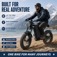 Vélo de montagne électrique à pneus larges 48V 1000W avec cadre en acier, freins à disque, moteur sans balais, batterie au lithium, 26 pouces, vente en gros OEM