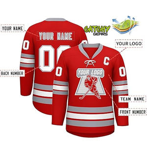 เสื้อเจอร์ซีย์ทีมฮ็อกกี้ผ้าทอลายทแยงชุดเล่นฮอกกี้สินค้าใหม่2025ออกแบบได้ตามต้องการ - Product Image 6