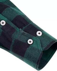 High Quality Warm Winter Green Long Sleeve Plus Size Plaid <b>Flannel</b> <b>Shirt</b> <b>Mens</b> - Product Image 6