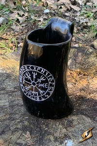 Premium Polished <strong>Ram</strong> <strong>Horn</strong> <strong>Mug</strong> - Traditional Yemenite Kosher Shofar-Style Cup - Jewish &amp; Viking Ritual Drinkware&quot; - Product Image 4