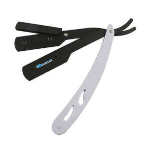 Rasoir manuel à bord droit en acier inoxydable de haute qualité avec manche en bois outil de rasage de barbier pour hommes pour la coupe de cheveux - Product Image 4