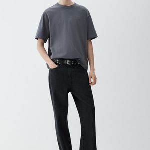 เสื้อยืดผ้าถักมีประกายแวววาวสำหรับผู้ชายเสื้อยืดผ้าคอตตอนแบบไม่มีลายสำหรับ100% โลโก้แบบกำหนดเอง - Product Image 6