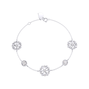 เครื่องประดับ Calista สร้อยข้อมือเงินสเตอร์ลิง925หรูหราคุณภาพสูงสไตล์วินเทจดีไซน์ดอกไม้โซ่ชั้นดีสำหรับทอง - Product Image 5