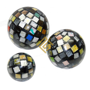 2023 nuevo diseño de alta calidad, decoraciones de bolas de Metal envejecidas, accesorios modernos de lujo para el hogar, Bandejas para servir al por mayor - Product Image 5