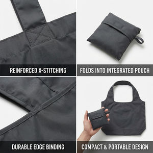 Bolsa de Compras Plegable de Gran Capacidad, Resistente, de Poliéster, Ecológica y Reutilizable para <span class=keywords><strong>Supermercado</strong></span>, Venta al Por Mayor SHINY - Product Image 4