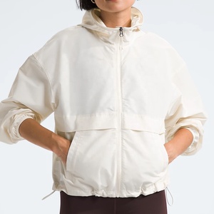 Conjunto de Chaqueta corta cortavientos acolchada transpirable de dos piezas personalizada Zipup Oxford Nylon poliéster ropa de calle chándal de talla grande - Product Image 5