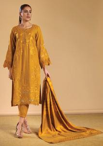 Vestidos pakistaníes de ropa de invierno Salwar kameez Slub cuero/cuero genuino señoras vestido de alta calidad Salwar kameez mujeres - Product Image 4