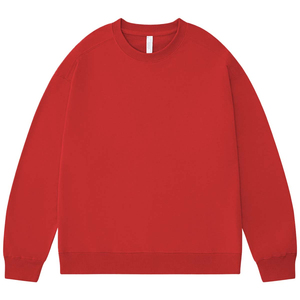 380gsm vente en gros sweat-shirt blanc lourd 100% coton Logo personnalisé ras du cou goutte épaule sweat - Product Image 5