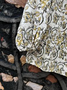 Jupe de couverture imprimée Bagru en coton pour femmes Boho faites à la main et tenue de festival pour la plage - Product Image 3