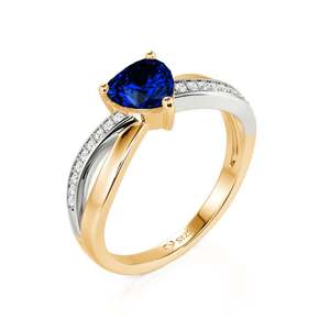 Jeulia Fashion Twist Infinity Heart <b>Ring</b> with Claw Inlay - Product Image 2