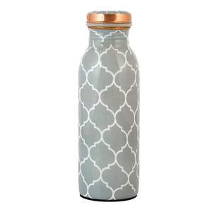 Handmade <b>Daily</b> Use Copper <b>Water</b> <b>Bottle</b> with Health Benefits, Wholesale Flower Design Printed Metal Drinkware for Bulk Orders - Product Image 5