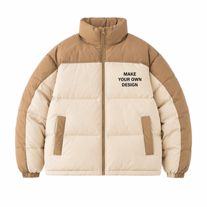 Mens Solid Color Puffer Jacket Stand Collar Zipper Windproof <b>Winter</b> Casual <b>Coat</b> <b>Thick</b> Polyester Wadding Wholesale Manufacturer - Product Image 4