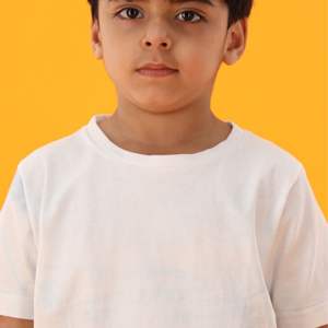 T-shirt tricoté en pur coton, longueur régulière, col rond, demi-manches, bleu, Tie and Dye, 100% - Product Image 5