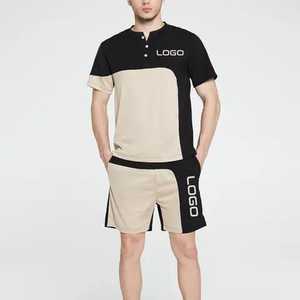 Ensemble de t-shirts personnalisables délavés à l'acide pour homme Streetwear d'été formel à manches courtes respirant - Product Image 1