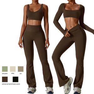 Logotipo personalizado Activewear-Venta al por mayor Mujeres Gimnasio Fitness Sets Butt Lift Summer Sport Wear Fitness Workout Set Ropa para mujeres - Product Image 4