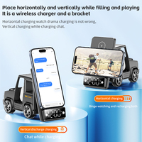Cargador de carga inalámbrica para coche 3 en 1 con reloj de tiempo/alarma soporte de carga rápida de alta potencia para carga de teléfono de oficina de viaje en casa