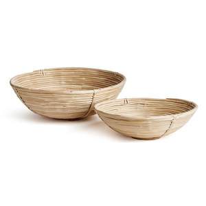 Elegante cuenco de ratán natural para servir, perfecto para la decoración de comedor y cocina de estilo contemporáneo o bohemio - Product Image 5