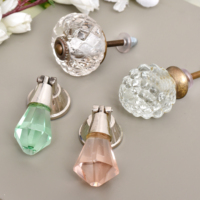 Boutons de tiroir et poignées de meuble en verre cristal faits à la main, design contemporain, pour usage extérieur en chambre – Installation facile