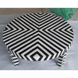 Modern Style Mother of Pearl Inlay Coffee Table <b>Solid</b> <b>Wood</b> Living Room Furniture for Home and Hotel Use - Product Image 5