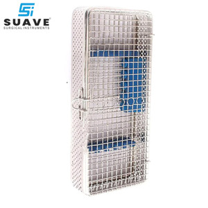 Plateau en acier inoxydable avec boîte de stérilisation à couvercle utilisé dans le plateau de stérilisation hospitalier pour instruments de SUAVE SURGICAL INSTRUMENTS - Product Image 3