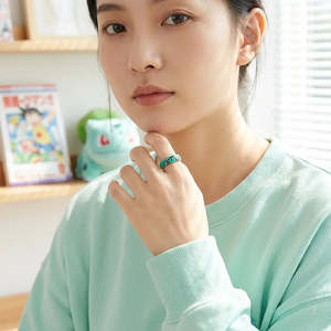 Pokmon Bulbasaur <b>Ring</b> Gift for Jewelry Enthusiasts Unique Design for Men and Women - Product Image 2