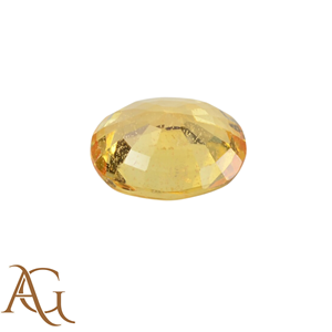 พลอยแซฟไฟร์สีเหลืองธรรมชาติ รูปทรงวงรี เจียระไนแบบเหลี่ยม สำหรับทำเครื่องประดับ อัญมณีแท้ รับรองคุณภาพ ขายส่ง - Product Image 3