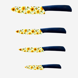 Juego de 6 Cuchillos Plegables de Cerámica para Carne, con Mango de Plástico, Ambidiestros, Aptos para Lavavajillas, Ecológicos - Product Image 1