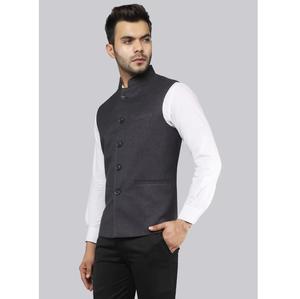 Export Quality <b>Mens</b> Dark Grey <b>Waistcoat</b> Formal Suit Vest <b>for</b> Business Meetings Office Wear Weddings and Corporate Events - Product Image 3