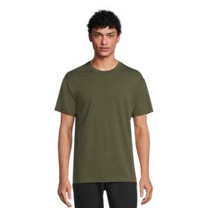 Beige 300g Camiseta de manga corta de algodón pesado Verano Cuello redondo Camisa suelta y base para hombres Mujeres Camiseta básica - Product Image 1