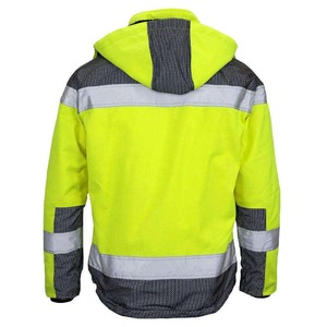Venta al por mayor de poliéster/algodón Streetwear ropa de trabajo de invierno chaqueta Industrial transpirable resistente al fuego con capucha cuello alto - Product Image 2