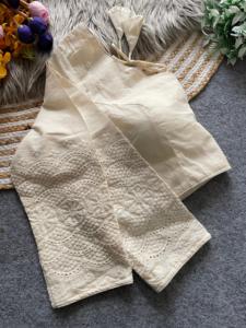 Beau coton Khadi avec chemisier brodé Femme Fabricant de mode et fournisseur de l'Inde au taux le plus bas - Product Image 3