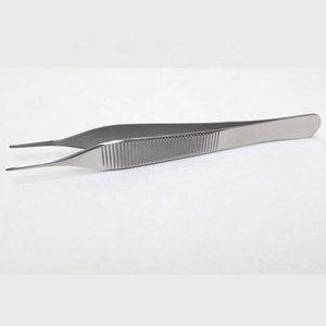 Pinces à tissus Adson Brown 4,75 pouces avec inserts en carbure de tungstène, pinces à pouce en acier inoxydable par Gray Rocks - Product Image 1