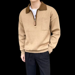 Suéter de Cuello Alto para Hombre, Elegante, Ajustado, Moderno, Cálido, Cómodo, de Manga Larga, Tejido - Product Image 5