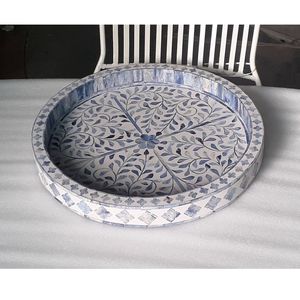 Wooden Mop <b>Tray</b> Designed For Modern Home Decoration And Elegant <b>Table</b> Displays With Pearl Crafted Finish - Product Image 6