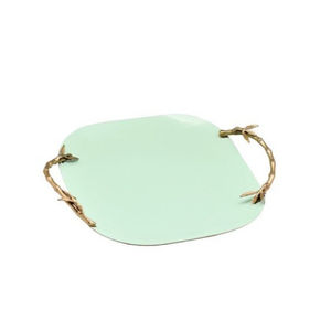 Plateau de service décoratif en métal de qualité supérieure avec poignées, plateau pour collations ou desserts pour les fêtes, les événements ou les occasions spéciales - Product Image 5