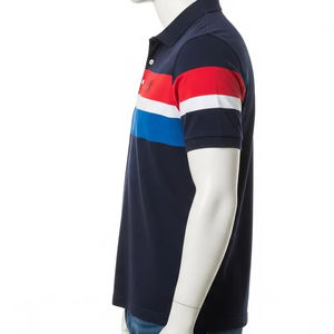 Polo pour homme à manches longues en tissu imprimé, élégant, doux et confortable, idéal pour un usage quotidien et décontracté en hiver. - Product Image 3