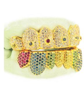 Custom Perm Cut Colorful Diamond Grillz Trillion Cut & Dust Finish Juego de 8 o 16 piezas Impresión incluida Totalmente personalizable - Product Image 3