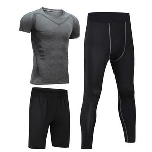 Fabricante de fábrica, conjuntos de gimnasio de compresión para hombres, conjunto de gimnasio transpirable y cómodo de alta calidad a granel - Product Image 1