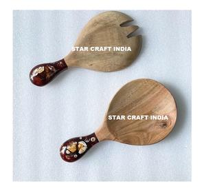 Résine en bois avec poignée en résine pour restaurants de luxe et hôtels décor de table ustensiles de cuisine ensembles de couverts inde - Product Image 1