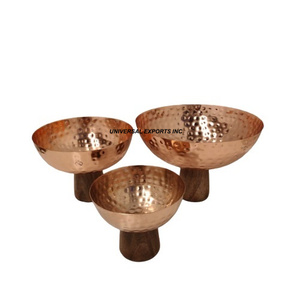 Set of Three Copper Hammered <b>Chocolate</b> Bowl Premium Quality Handmade Sweet Bowl Hot Selling <b>Fancy</b> <b>Chocolate</b> Bowl - Product Image 1