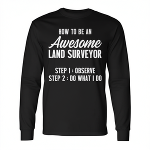 Camiseta de Manga Larga para Topógrafo, Categoría Promocional de Topografía - Product Image 2