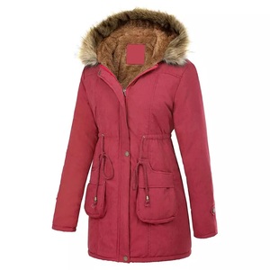 2023 New Wholesale Plus Size Warm Waterproof Ladies <b>Corduroy</b> Viscose Lining Hooded Long Winter Parka <b>Jacket</b> <b>for</b> <b>Women</b> - Product Image 4