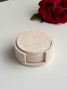 Ensemble cadeau de dessous de verre en résine scintillante très demandé tampons de boisson époxy décoratifs faits à la main pour les mariages et les sous-verres en pierre - Product Image 2